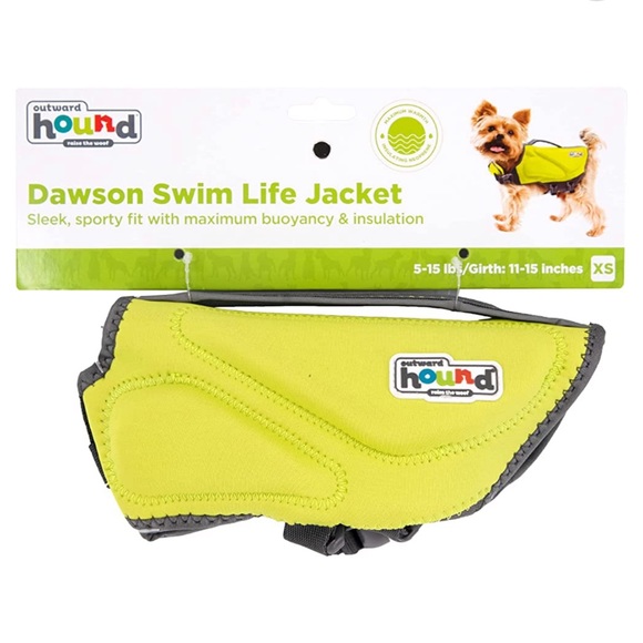 🎉2x Host pick 🎉Outward Hound Dawson Swim Green Dog Life Jacket,NWT - Picture 3 of 8